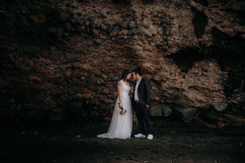 Bride and Groom at Piha
